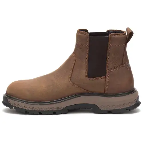 CAT Leather Short Chelsea Boots Men's Brown
