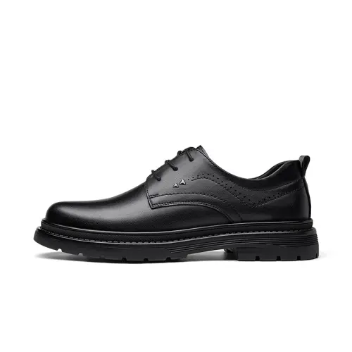 CARTELO Cow Split Leather Dress Shoes Men's Black