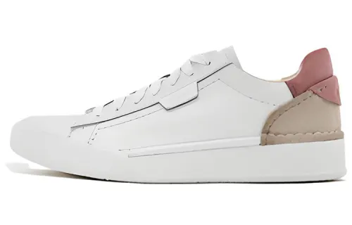 Clarks Skateboard Shoes Women's Low Top White Pink
