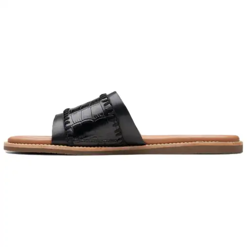 Clarks Slip Resistant Slide Slippers Women's Black