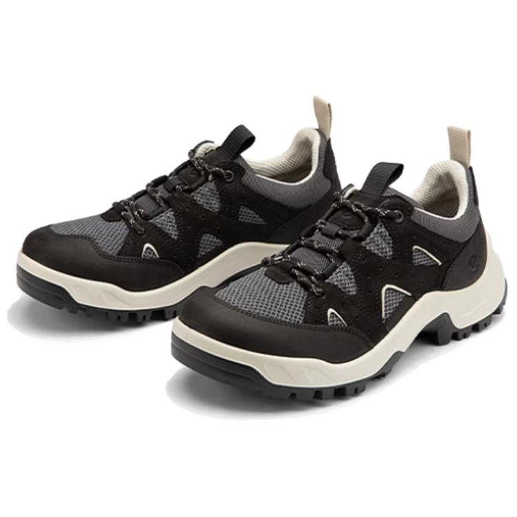 Ecco Off road Series Cow Leather Low top Mountaineering & Hiking Shoes Men’s Black Gray