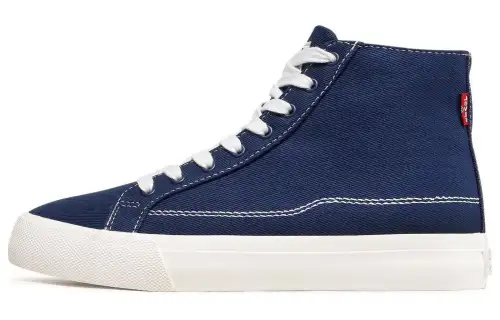 Levis Slip Resistant Abrasion Resistant Slip Resistant Abrasion Resistant High top Canvas Shoes Men's Blue White