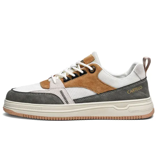 CARTELO Fabric Slip Resistant Cushioning Abrasion Resistant Breathable Height Increasing Low top Skateboard Shoes Men's