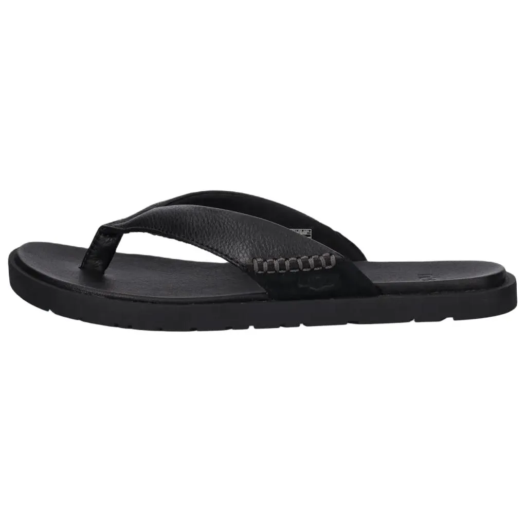 UGG Rubber Sole Abrasion Resistant Flip Flops Men's Black