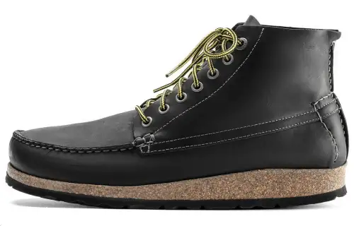 Birkenstock Leather Ankle Boots Unisex Black Narrow