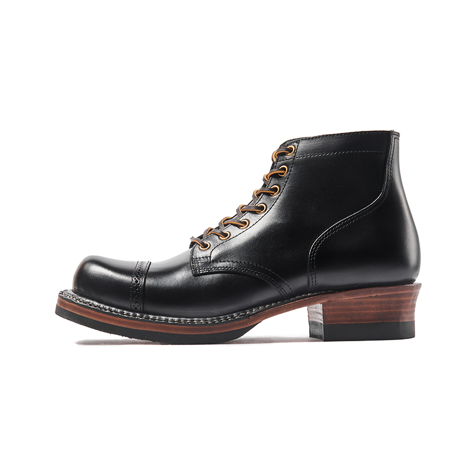 Children who are tired of playing, square toe versatile casual ankle length Martin boots, same style for men and women, black