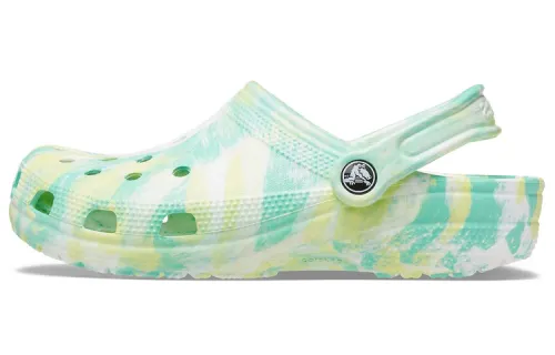 Crocs Classic Marbled Clogs 'Green Yellow'
