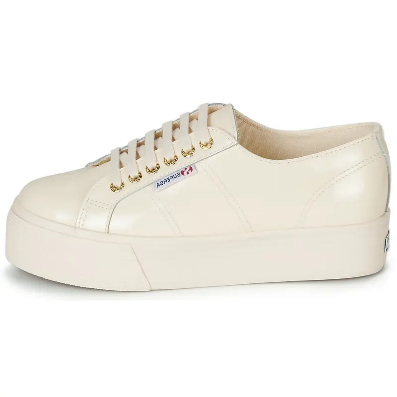 SUPERGA Slip Resistant Low top Skateboard Shoes Women's Beige