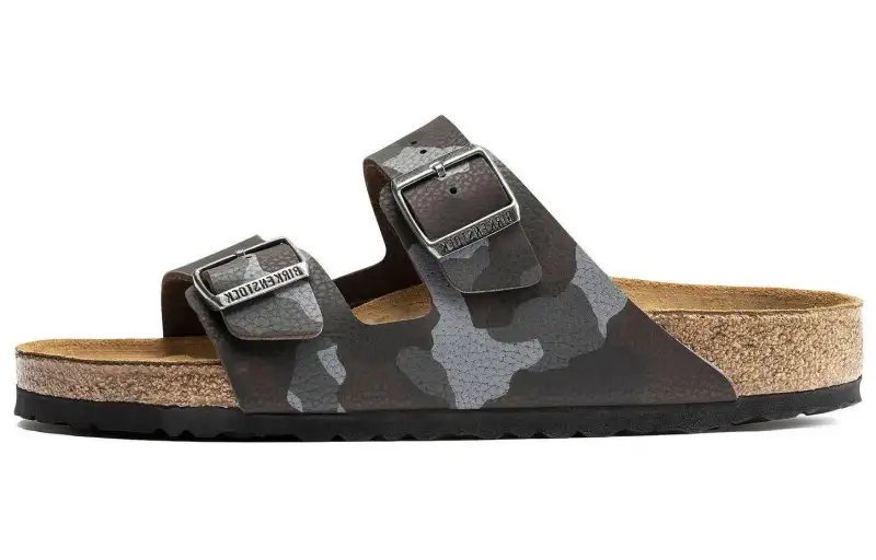 Birkenstock Arizona Soft Footbed Slide Sandals 'Camo Brown'