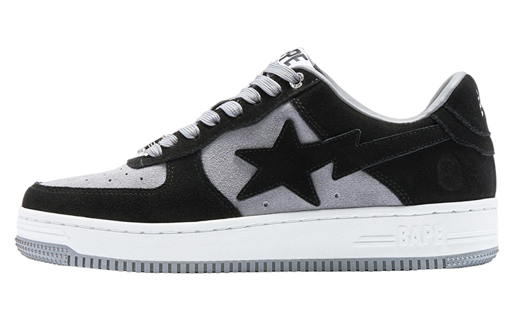 Женские кеды A BATHING APE A BATHING APE STA (черно-белые)
