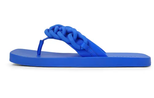 CHARLES&KEITH EVA Slip Resistant Slide Slippers Women's Blue/White