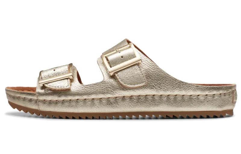 Clarks Slip Resistant Slide Slippers Women's Gold