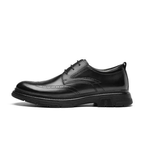 CARTELO Cow Leather Casual Shoes Men's Black