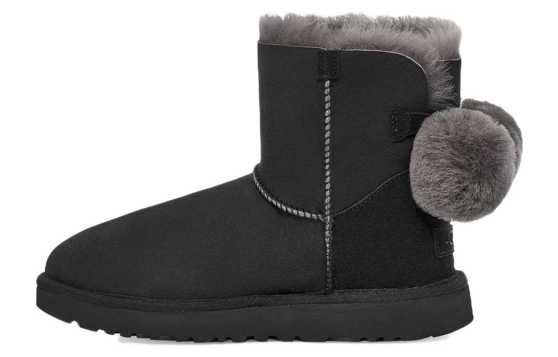 Женские сапоги UGG С бантиком (черные)