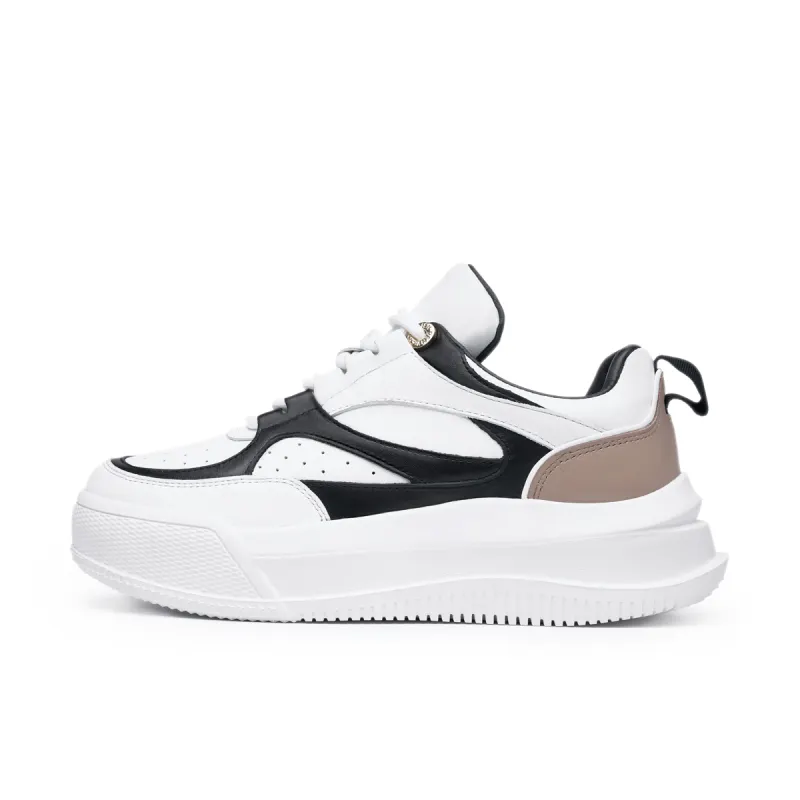 Chrisdien Deny Cow Leather Lightweight Height Increasing Low top Casual Shoes Women's