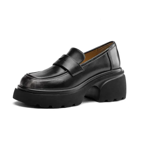 D FUSE SCANDINAVIA Ballet Flats Cow Split Leather Loafers Women's