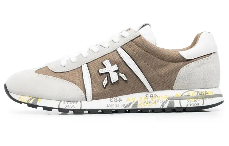 PREMIATA Low top Casual Shoes Men's Gray Camel