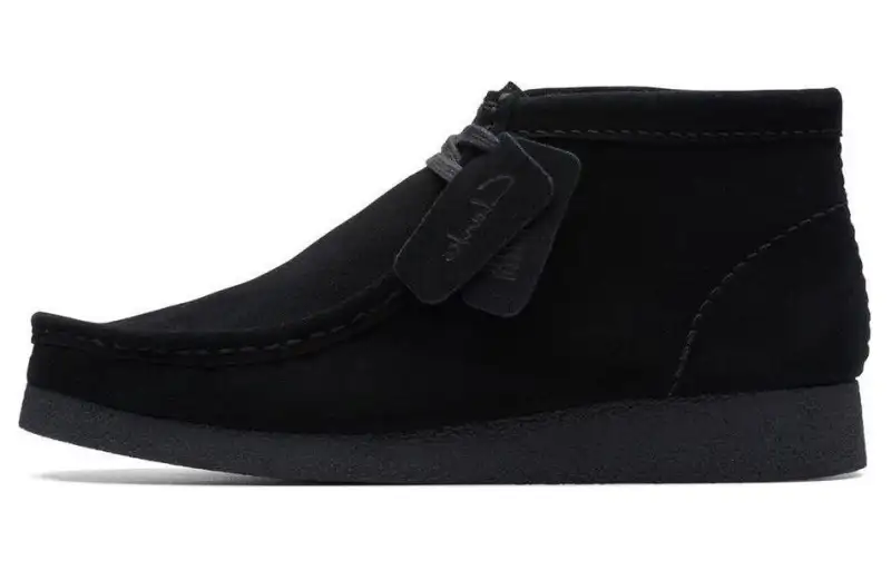 Clarks Split Suede Abrasion Resistant Abrasion Resistant Low top Casual Shoes Men's Black