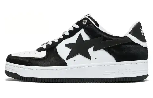 A BATHING APE Bape Sta Black Calf Hair