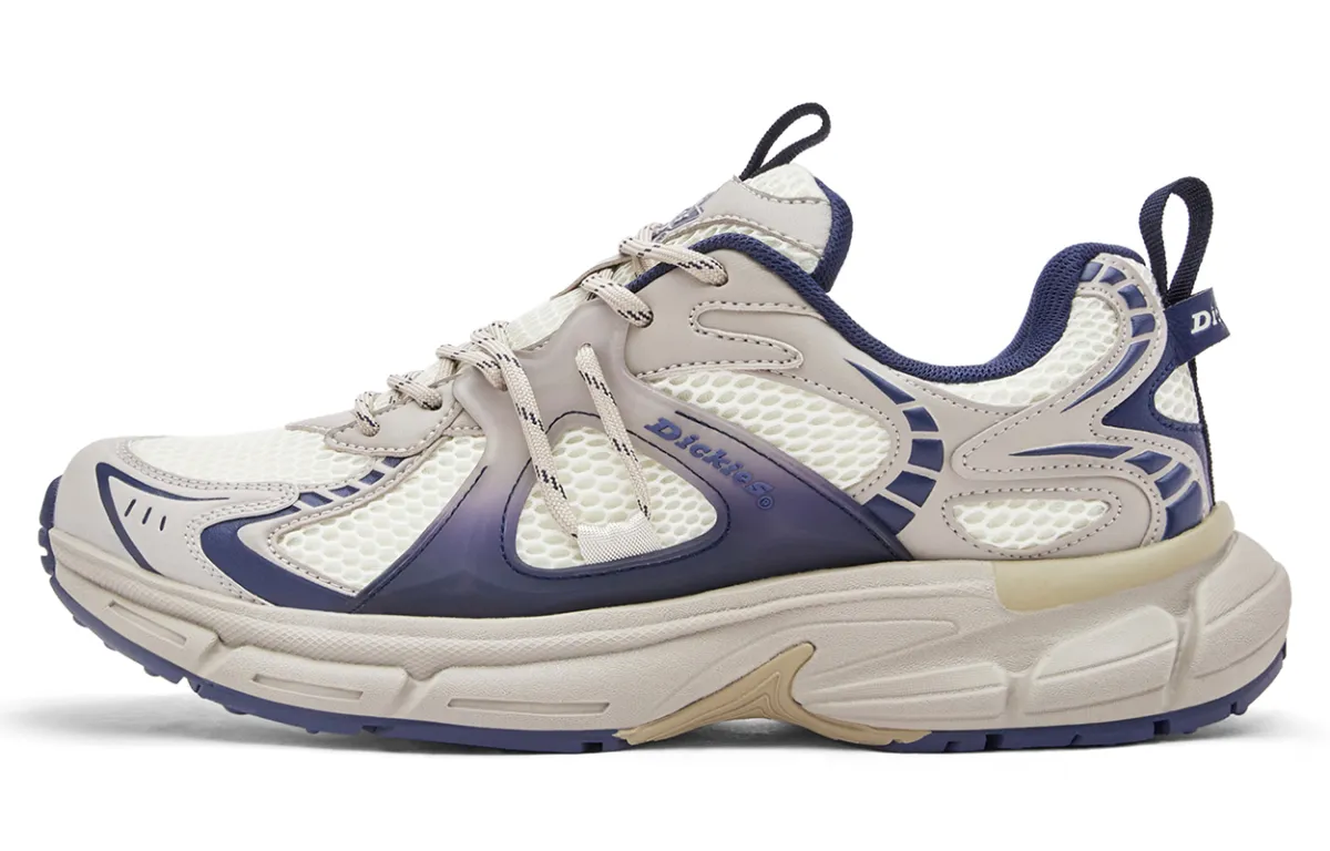 Dickies Textile, Synthetic Leather Chunky Sneakers Men's White Blue Gray