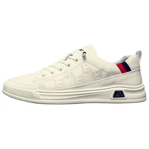 JANE HARLOW Leather Low top Skateboard Shoes Men's White
