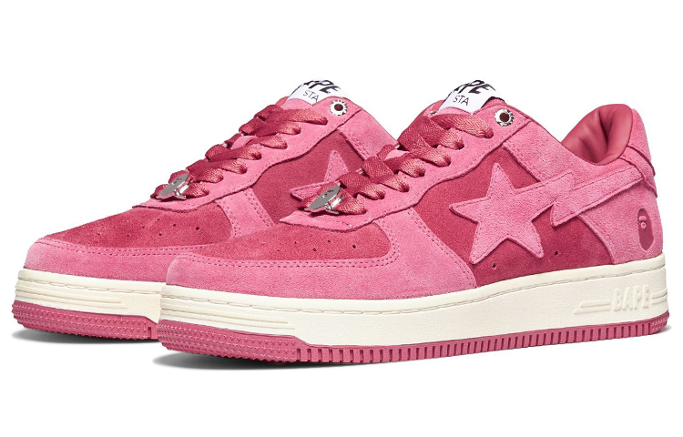 A BATHING APE Bape Sta Pink Suede