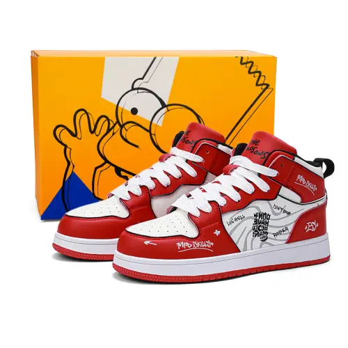 The Simpsons Slip Resistant, Abrasion Resistant, Breathable High top Skateboard Shoes Unisex