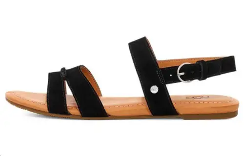 UGG Cow Split Leather Stylish Sandal Women's Black