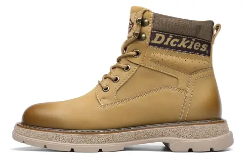 Dickies Cow Split Leather Crew Combat Boots Men's Light Brown