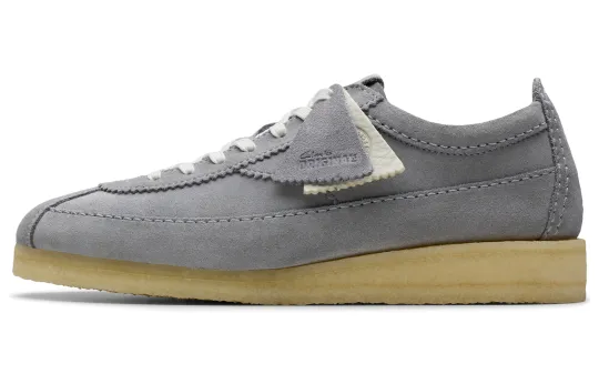 Clarks Cow Split Leather Casual Shoes Men's Gray