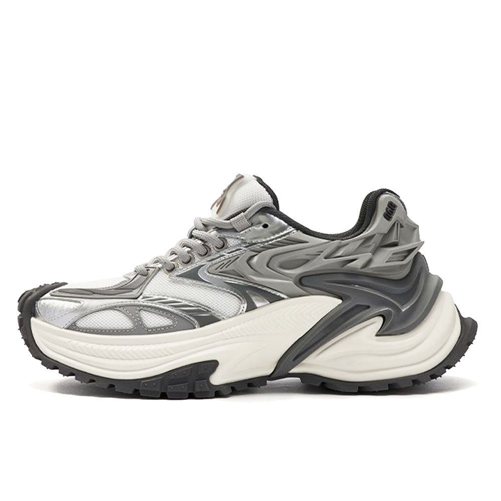 OGR Low top Running Shoes Unisex Silver Gray Premium Gray