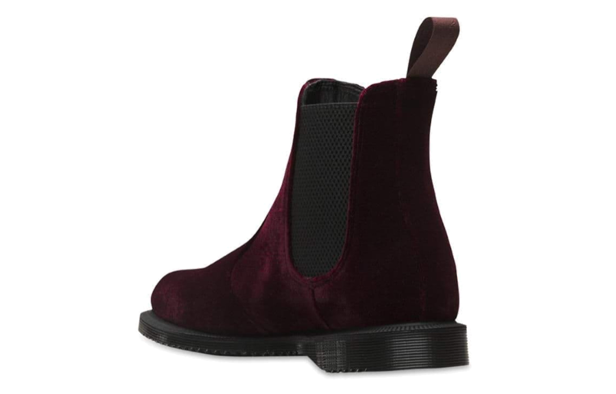 Dr. Martens Dr.Martens Flora Velvet 'Cherry Red' Women's