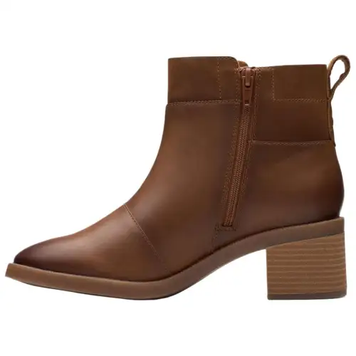 Clarks Leather Ankle Boots 5CM Women's Brown