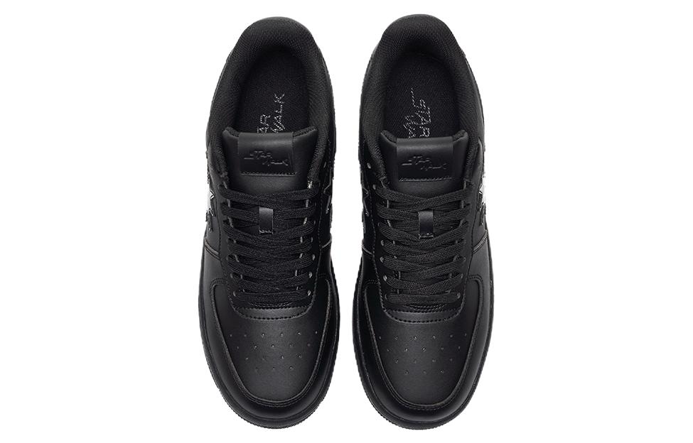 Starwalk Soldier Microfiber Leather Abrasion Resistant Low top Skateboard Shoes Men's Black