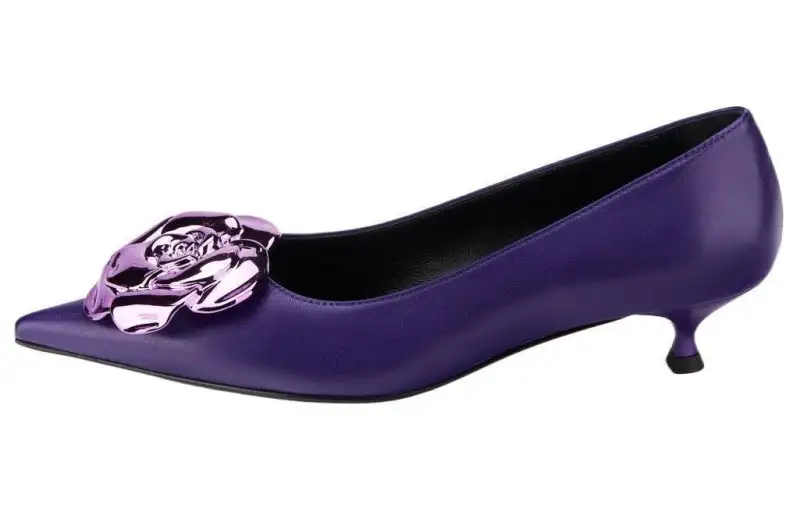 AGL Leather Slim Heel High Heels 3cm Women's Purple