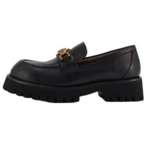 Teenie Weenie Cow Leather Loafers Women's Black