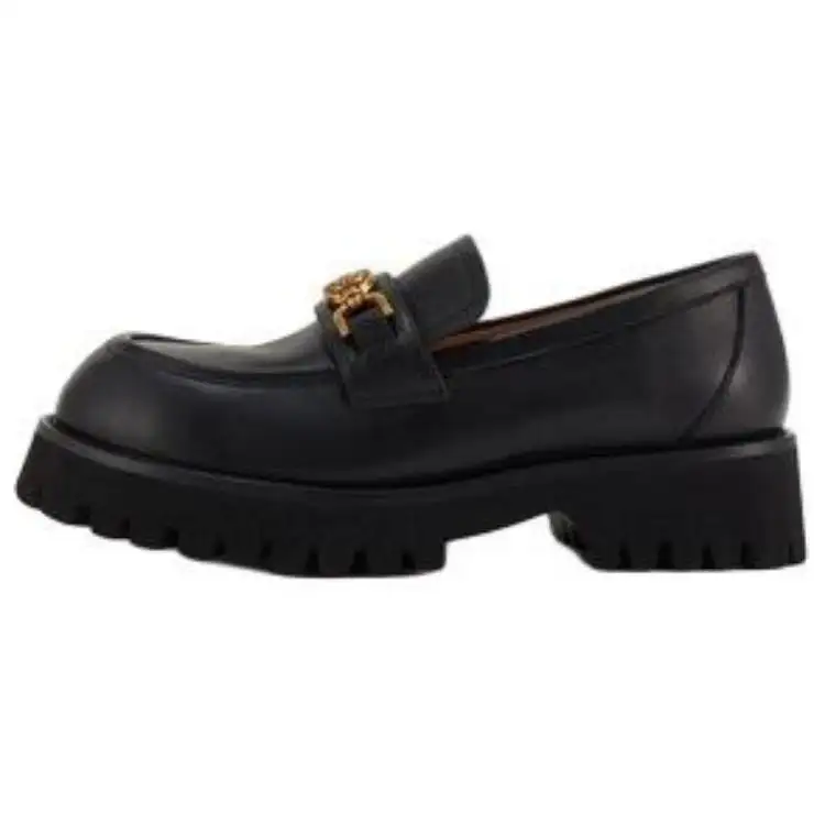 Teenie Weenie Cow Leather Loafers Women's Black