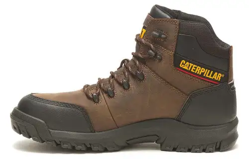 CAT Leather Short Outdoor Boots Men's Seal Brown