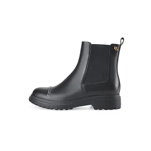 D FUSE SCANDINAVIA Cow Leather Short Chelsea Boots 3.5cm Women's