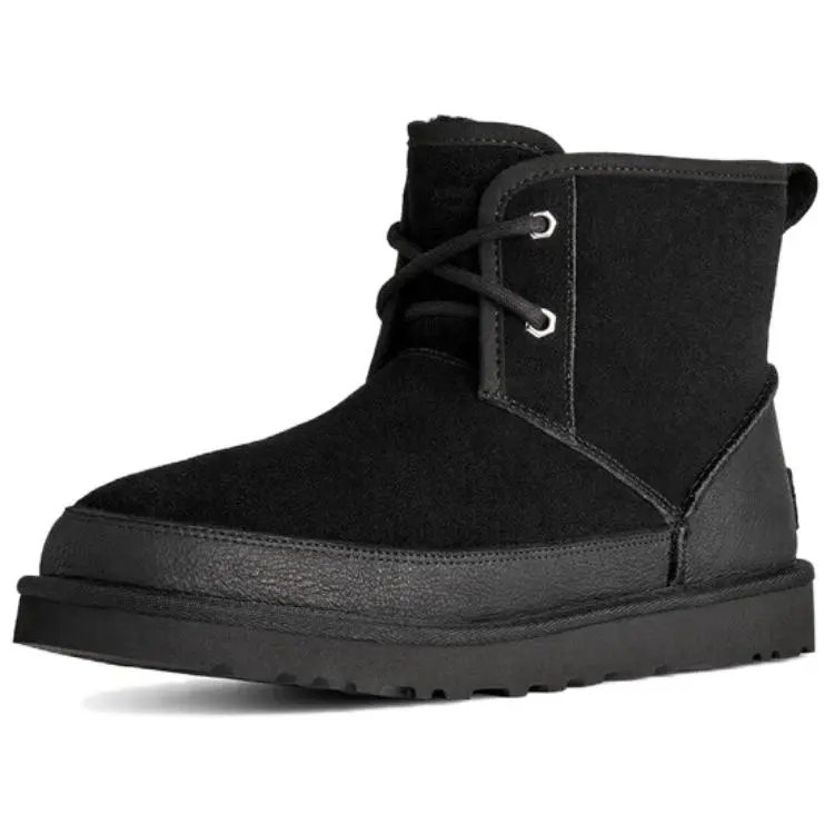 UGG Classic Novelty Cow Split Leather Thermal Short Snow Boots Men's