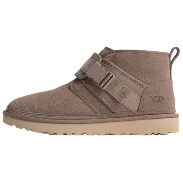 UGG Cow Split Leather Thermal Fashion Fleece Lined Snow Boots Men's Brown