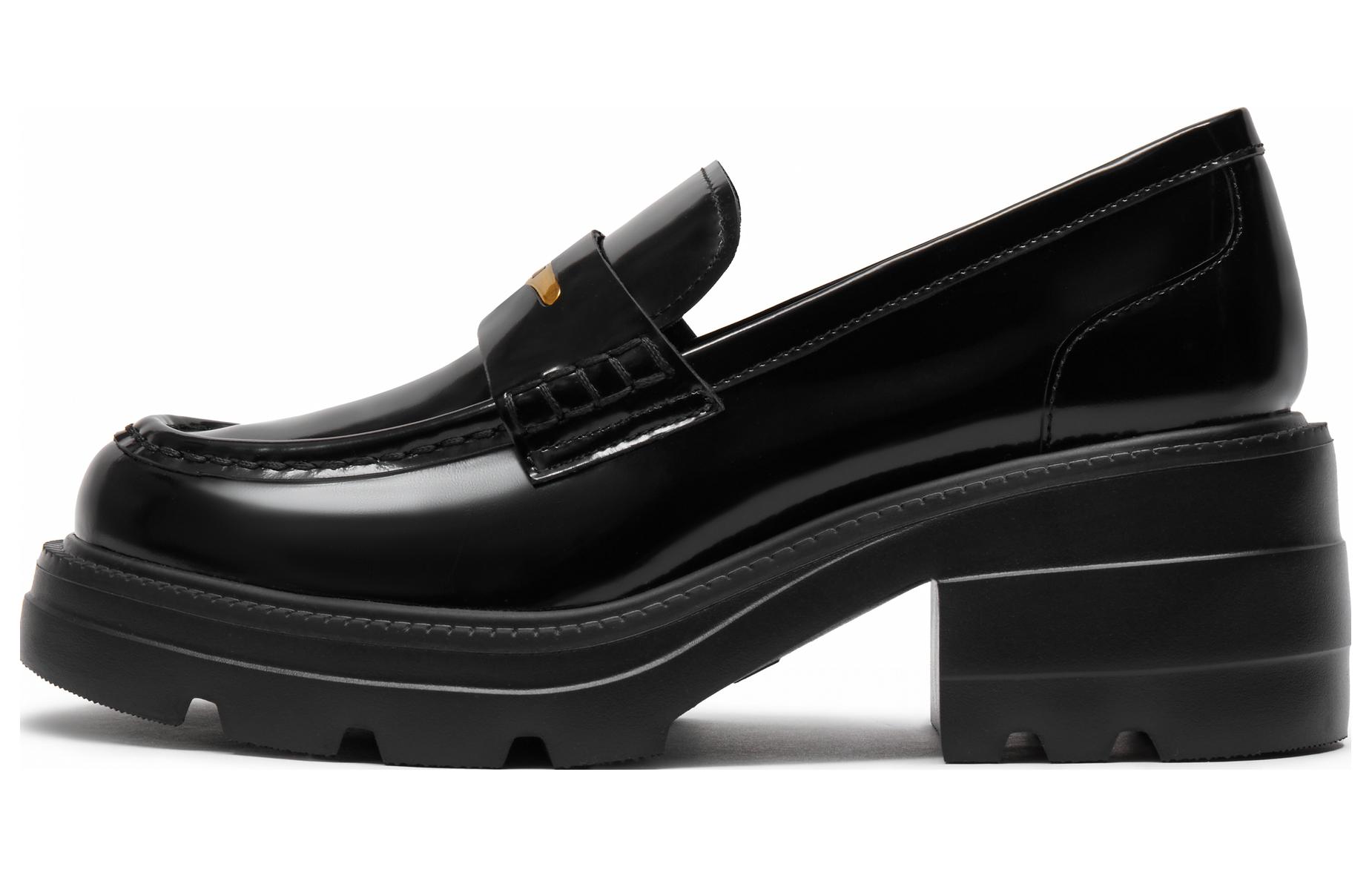 Staccato Little Seagull Jazz Cow Leather Shiny Loafers 6CM Women's