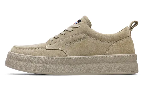 Dickies Leather Abrasion Resistant Low top Skateboard Shoes Men's Beige