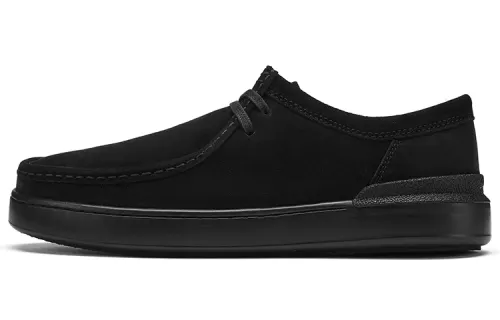 Clarks Casual Leather Shoes Men's Low Top Black