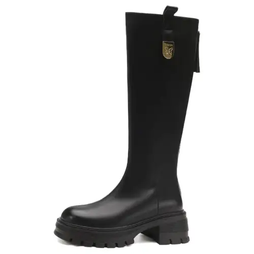D FUSE SCANDINAVIA Leather Knee high Boots 6CM Women's