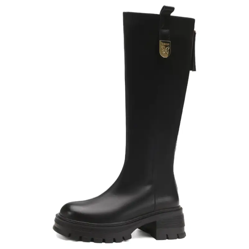 D FUSE SCANDINAVIA Leather Knee high Boots 6CM Women's