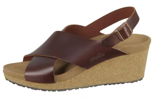 Birkenstock Leather One Strap Sandals 6CM Women's Umber