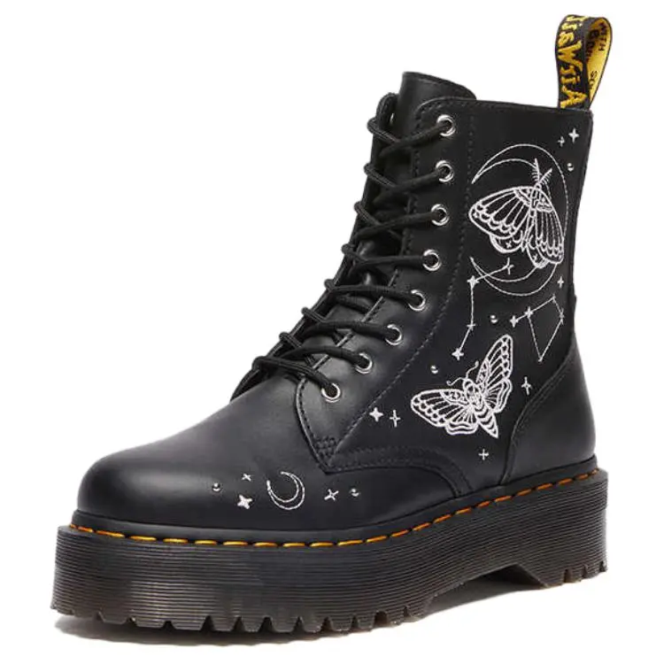 Dr.Martens Fusion Cow Leather Crew Combat Boots 5cm Unisex Black