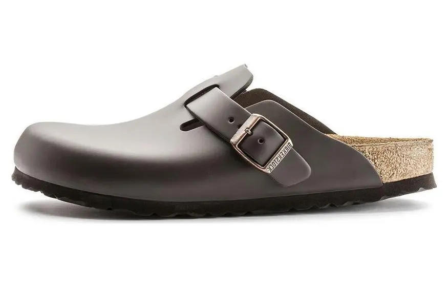 Birkenstock Boston Leather 'Dark Brown'