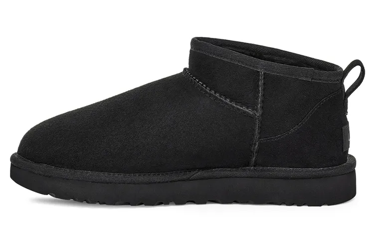 UGG CLASSIC ULTRA MINI Thermal Comfortable Casual Fleece Lined Ankle Length Snow Boots Women's Black